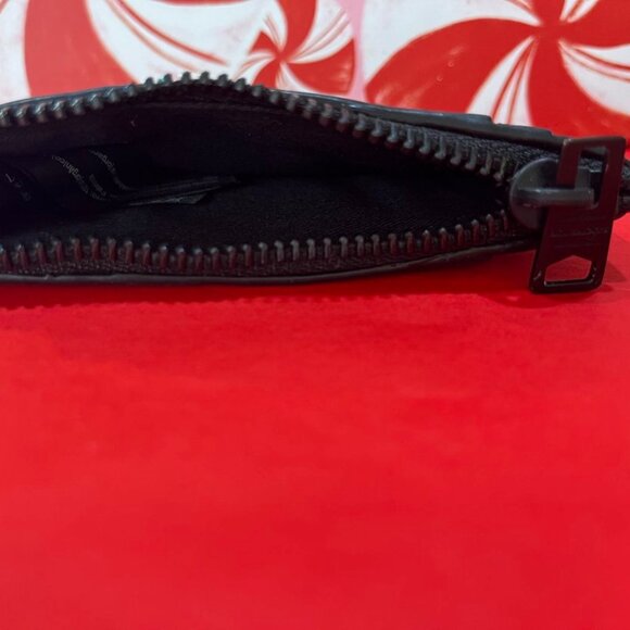 ALLSAINTS “Tierra Isamu” Black Leather Zip Card Holder Wallet | 100% Sheep Leath - Picture 4 of 5